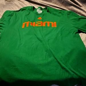 Men's Adidas University of Miami t-shirt